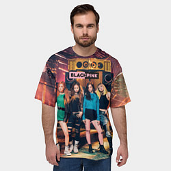 Футболка оверсайз мужская Blackpink girls poster, цвет: 3D-принт — фото 2