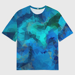 Футболка оверсайз мужская Blue fantasy, цвет: 3D-принт