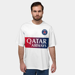 Футболка оверсайз мужская Форма ФК ПСЖ 2324 гостевая, цвет: 3D-принт — фото 2