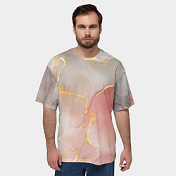 Футболка оверсайз мужская Texture and glitter, цвет: 3D-принт — фото 2