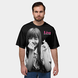 Футболка оверсайз мужская Blackpink Lisa Sign of love, цвет: 3D-принт — фото 2
