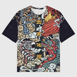 Футболка оверсайз мужская Japanese art, цвет: 3D-принт