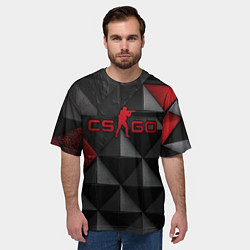 Футболка оверсайз мужская CS GO abstract texture, цвет: 3D-принт — фото 2