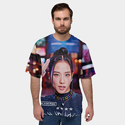 Футболка оверсайз мужская Jisoo blackpink, цвет: 3D-принт — фото 2