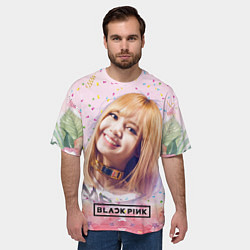 Футболка оверсайз мужская Lisa kpop, цвет: 3D-принт — фото 2