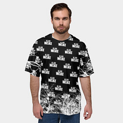 Футболка оверсайз мужская Алан Вейк узор, цвет: 3D-принт — фото 2