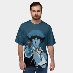 Футболка оверсайз мужская Spike Spiegel blue, цвет: 3D-принт — фото 2