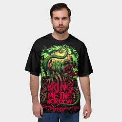 Футболка оверсайз мужская Bring me the horizon dinosaurs, цвет: 3D-принт — фото 2