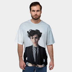 Футболка оверсайз мужская Сильный Тимоти Шаламе, цвет: 3D-принт — фото 2
