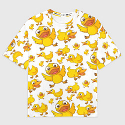 Футболка оверсайз мужская Yellow ducklings, цвет: 3D-принт