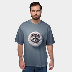 Футболка оверсайз мужская Мордочка маленького енота, цвет: 3D-принт — фото 2
