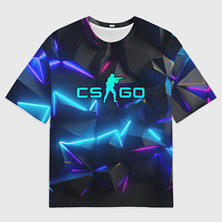 Футболка оверсайз мужская CS GO neon style, цвет: 3D-принт
