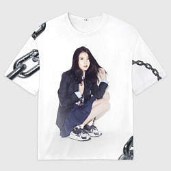 Футболка оверсайз мужская Красотка АйЮ - IU, цвет: 3D-принт