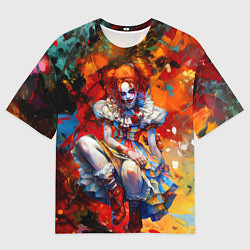 Футболка оверсайз мужская Клоун девушка, цвет: 3D-принт