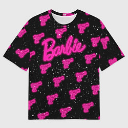 Футболка оверсайз мужская Неоновое оружие и Барби, цвет: 3D-принт