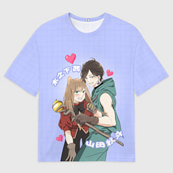Футболка оверсайз мужская Моя любовь 999 уровня к Ямаде - персонажи игры, цвет: 3D-принт