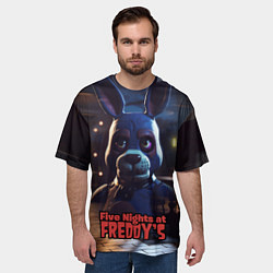 Футболка оверсайз мужская Five Nights at Freddys Bonnie, цвет: 3D-принт — фото 2