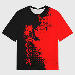 Мужская футболка оверсайз Группировка Вальхалла - Tokyo revengers