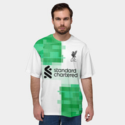 Футболка оверсайз мужская Макаллистер Ливерпуль форма 2324 гостевая, цвет: 3D-принт — фото 2