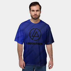 Футболка оверсайз мужская Linkin park лого градиент, цвет: 3D-принт — фото 2