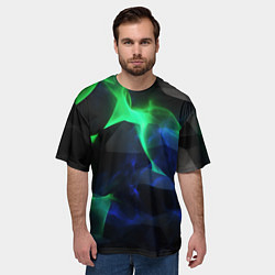 Футболка оверсайз мужская Неоновая лава из плит, цвет: 3D-принт — фото 2