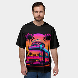 Футболка оверсайз мужская Синтвейв Бургер Ван, цвет: 3D-принт — фото 2