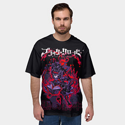 Футболка оверсайз мужская Аста режим демона - Черный Клевер, цвет: 3D-принт — фото 2