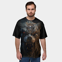 Футболка оверсайз мужская Baldurs Gate 3 оборотень, цвет: 3D-принт — фото 2