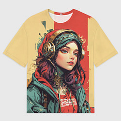 Футболка оверсайз мужская Городской тинейджер, цвет: 3D-принт