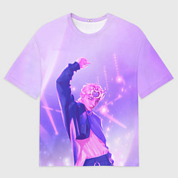 Футболка оверсайз мужская Хёнджин на концерте - Стрей Кидс, цвет: 3D-принт