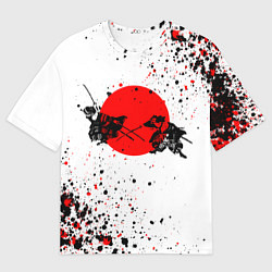 Футболка оверсайз мужская Два самурая, цвет: 3D-принт