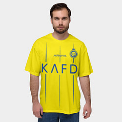 Футболка оверсайз мужская Садио Мане Аль Наср форма 2324 домашняя, цвет: 3D-принт — фото 2