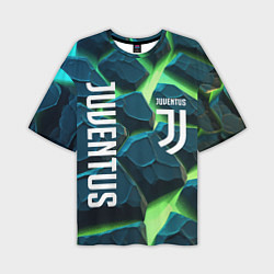 Футболка оверсайз мужская Juventus green neon, цвет: 3D-принт