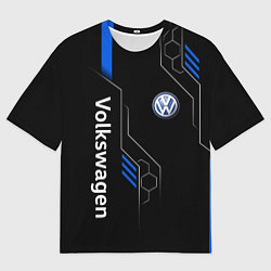 Мужская футболка оверсайз Volkswagen - blue technology