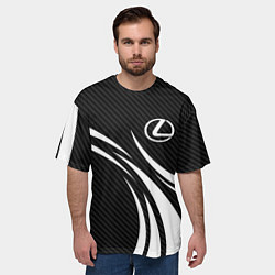 Футболка оверсайз мужская Lexus - carbon line, цвет: 3D-принт — фото 2