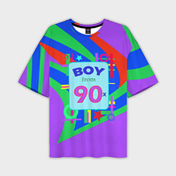 Футболка оверсайз мужская Мальчик из 90-х, цвет: 3D-принт