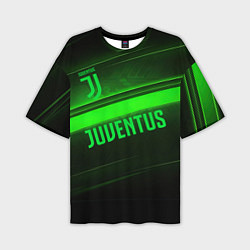 Футболка оверсайз мужская Juventus green line, цвет: 3D-принт