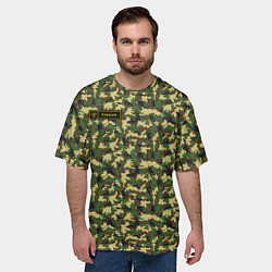 Футболка оверсайз мужская Камуфляж флора - Алексей, цвет: 3D-принт — фото 2