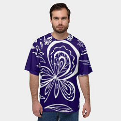 Футболка оверсайз мужская Абстрактный узор, каракули, цвет: 3D-принт — фото 2