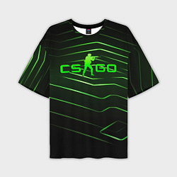 Мужская футболка оверсайз CS GO dark green