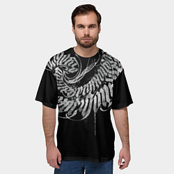 Футболка оверсайз мужская Каллиграфическая спираль, цвет: 3D-принт — фото 2