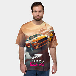 Футболка оверсайз мужская Forza Horizon race, цвет: 3D-принт — фото 2