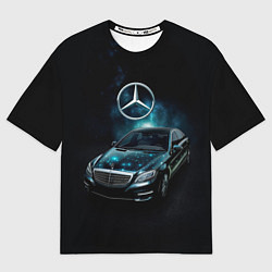 Футболка оверсайз мужская Mercedes Benz dark style, цвет: 3D-принт