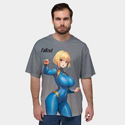 Футболка оверсайз мужская Аниме девушка из фалаут, цвет: 3D-принт — фото 2