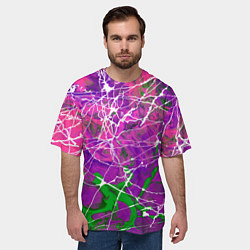 Футболка оверсайз мужская Имитация камня - абстракция, цвет: 3D-принт — фото 2