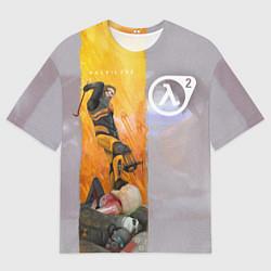 Футболка оверсайз мужская Гордон Фримен в стиле Климта, цвет: 3D-принт