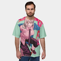 Футболка оверсайз мужская Power Chainsaw, цвет: 3D-принт — фото 2