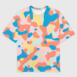 Футболка оверсайз мужская Абстракция в пастельных тонах, цвет: 3D-принт