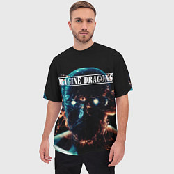 Футболка оверсайз мужская Imagine Dragons рок группа, цвет: 3D-принт — фото 2