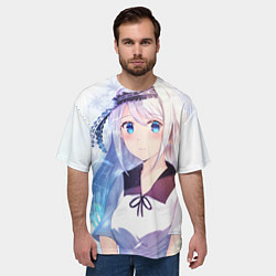 Футболка оверсайз мужская Kaguya-sama wa Kokurasetai Кей Широгане, цвет: 3D-принт — фото 2